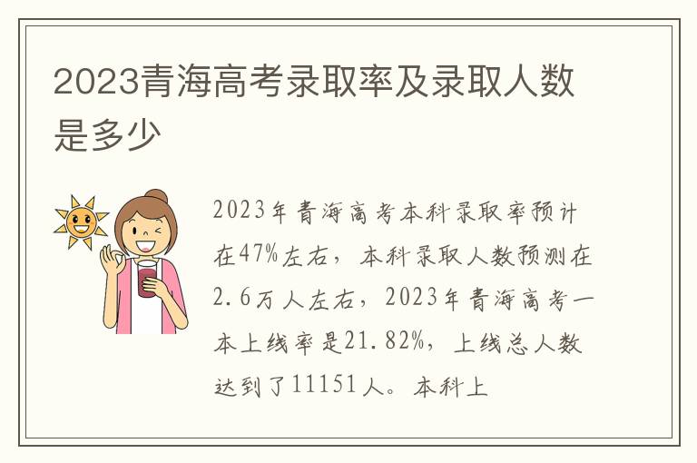 2023青海高考录取率及录取人数是多少
